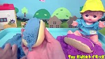 メルちゃん おもちゃアニメ キネティックサンドでホットドッグ❤砂遊び 幼稚園 Toy Kids トイキッズ animation anpanman Baby Doll Mellchan