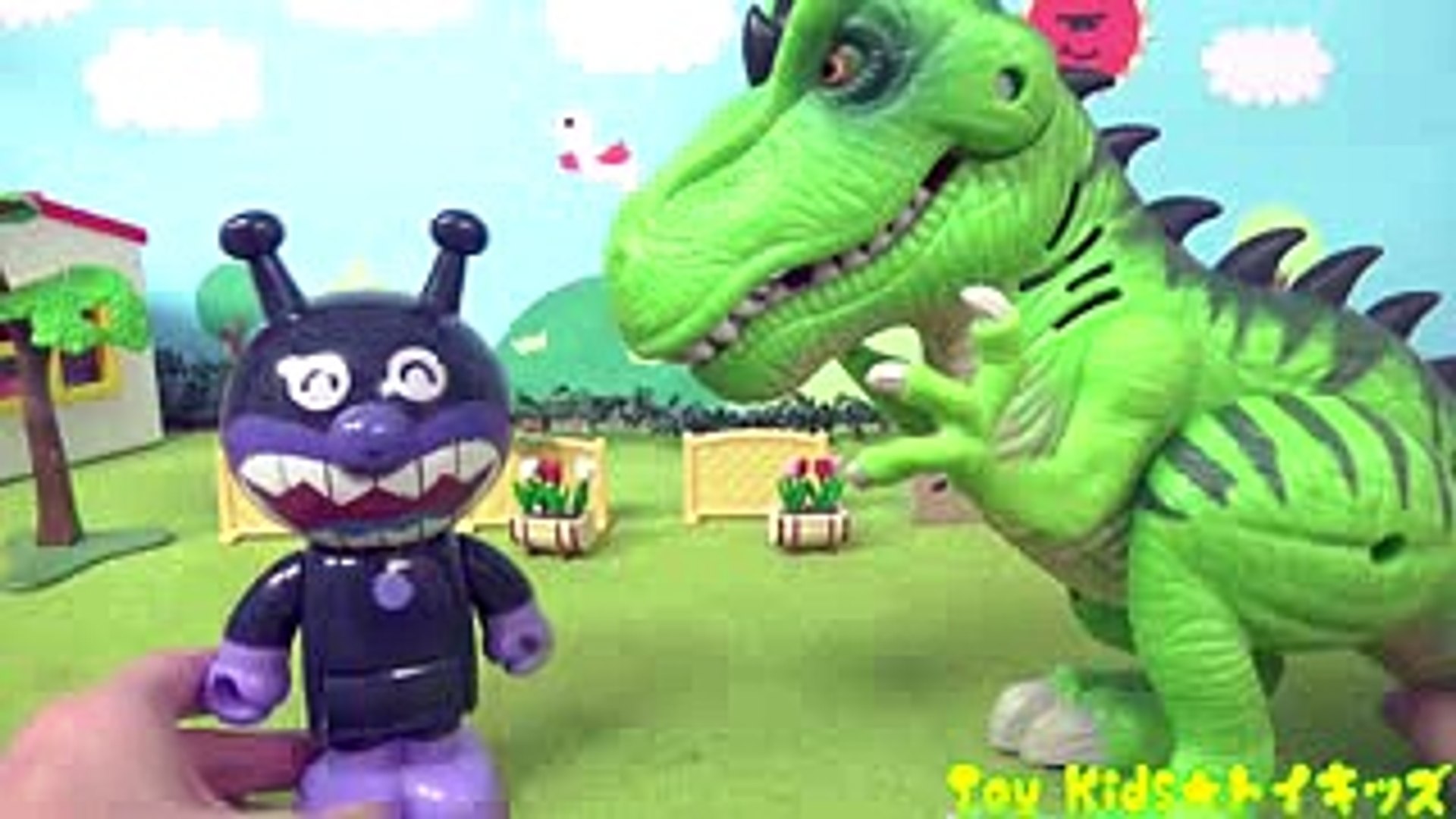 ⁣アンパンマン おもちゃアニメ ばいきんまんの新しいペット❤恐竜 たまご Toy Kids トイキッズ animation anpanman