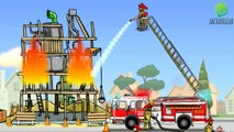 Construction Vehicles - Truck Videos For children, diggers at work for children -Fire Truck