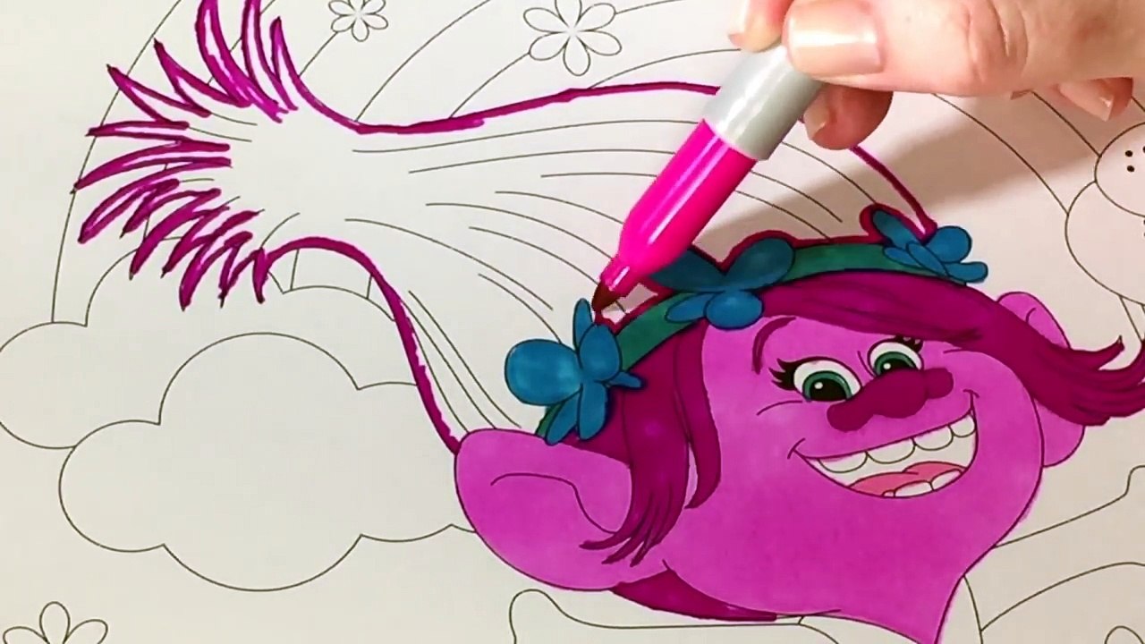 Dreamworks TROLLS Coloring Princess Poppy