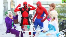 SPIDER IN MOUTH! Giant Spider Attack Frozen Elsa Spiderman Doctor Baby Joker SuperHeroes Real Life