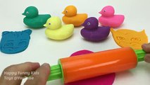 Learn Colors Play Doh Ducks Ice Cream Elephant PJ Masks Bus Bicycle Molds Fun & Creative for Kids