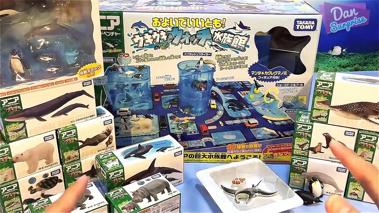 SEA ANIMALS WATER PARK ZOO ADVENTURE PLAYSET Tomy Takara - Learn Sea Water Animals Names for kids
