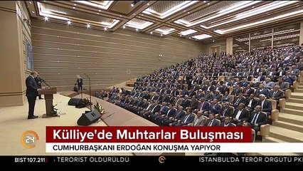 Cumhurbaşkanı Erdoğan muhtarlar toplantısına Kerkük türküsüyle başladı