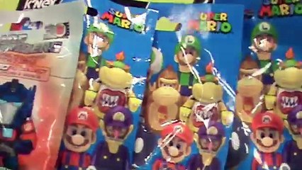 Super Mario Toys Knex S4 Blind Bags Opening With Bonus Transformers and Legos