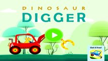 Trucks, Cranes & Excavators For Children - Dinosaur Digger - Assemble Cars App For Kids