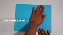 BEST PAPER JET FIGHTER - How to make a paper airplane that FLIES | F-35 Lightning II