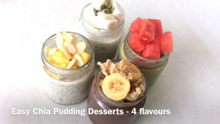 EASY CHIA PUDDINGS DESSERTS - 4 FLAVOURS2 A