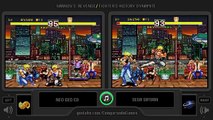 Karnovs Revenge (Neo Geo Cd vs Sega Saturn) Side by Side Comparison (Fighters History Dynamite)