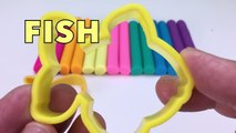 Play & Learn Colours with Glitter Play Doh Modelling Clay with Dolphin Whale Fish Molds Fun for Kids