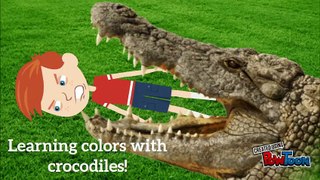 Bad Kid Learns Colors with Johny Johny Yes Papa Nursery Rhymes and Crocodiles!