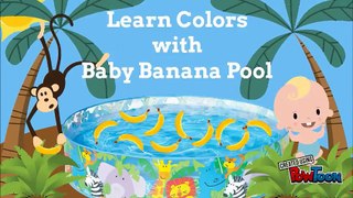 Learn Colors with Baby Banana Pool for Children Finger Family Nursery Rhymes Song for Kids Colors