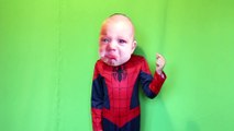 Crying Baby Superheroes in Real Life - Learning Colors for Babies with Finger Family and Balloons