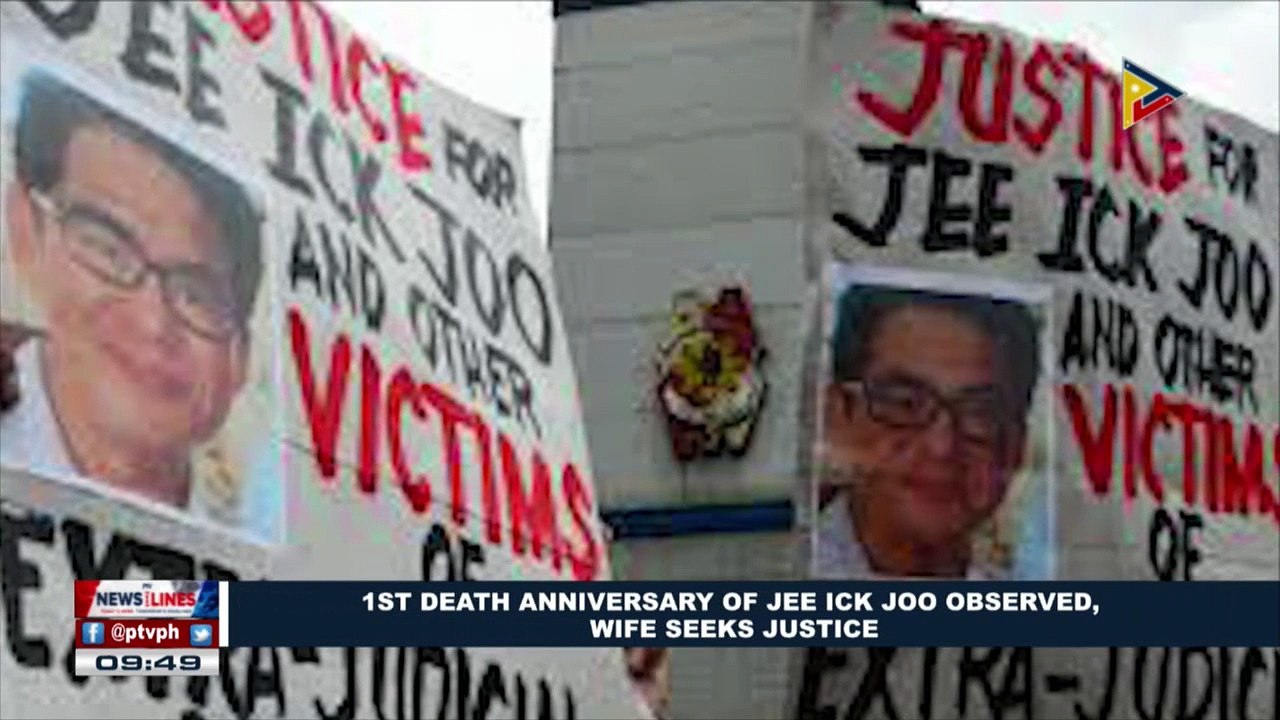 1st death anniversary of Jee Ick Joo observed, wife seeks justice