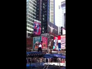 Jeffrey Gluckstein - 100 Days Out - Trampoline in Times Square