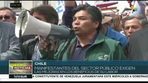 Trabajadores del sector público en Chile exigen mejoras laborales
