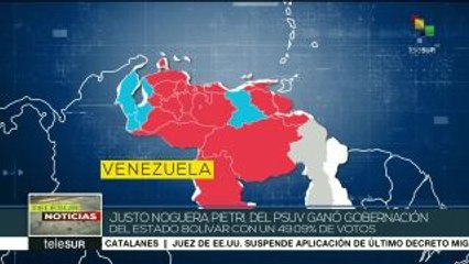 Justo Noguera Pietri del PSUV gana la gobernación del estado Bolívar