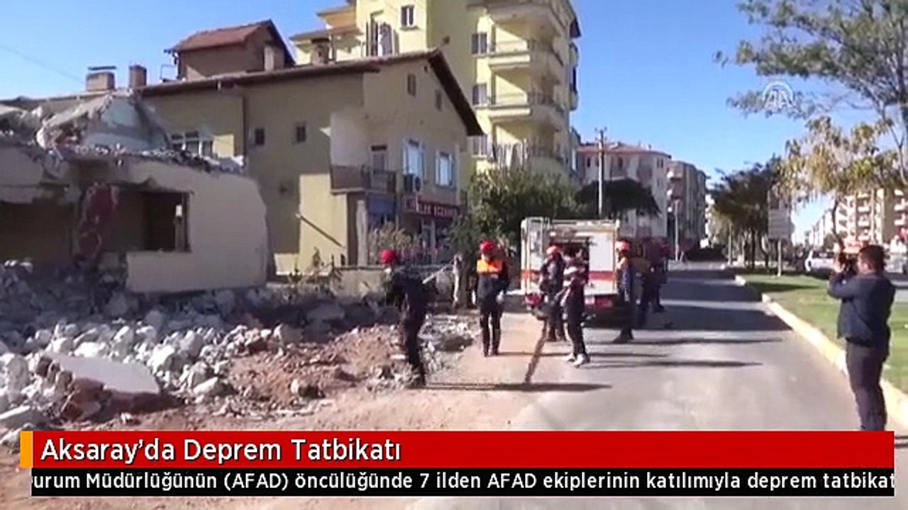 Aksaray'da Deprem Tatbikatı