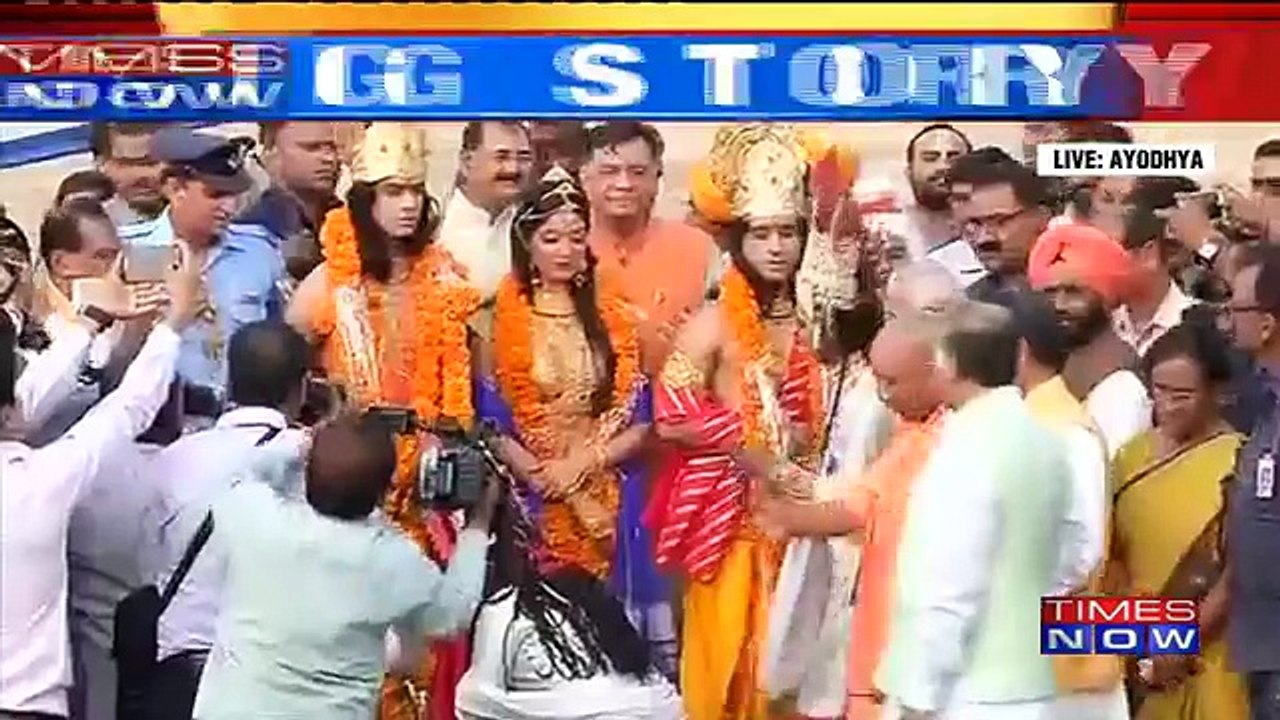 Yogi Adityanath Reaches Ayodhya For Diwali Celebrations%2C Almost 2 Lakh Lamps To Be Lit