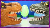Toy DINOSAUR EGGS Challenge: T-Rex vs Velociraptor Dinosaurs Surprise Egg Toys Kids Video
