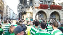 Boy leads Celtic chants in Munich ahead of Champions League game