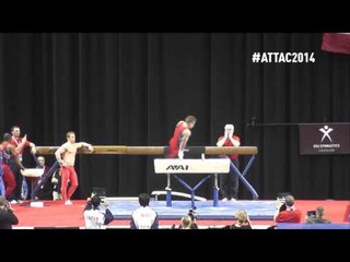 Sam Mikulak - Pommel Horse - 2014 AT&T American Cup - Podium Training