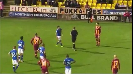 Referee Comically Trying To Find Who To Book During Bradford vs Oldham!