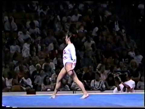 Larissa Fontaine - Compulsory Floor Exercise - 1996 Olympic Trials