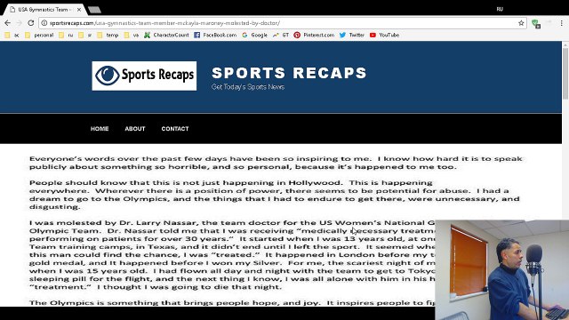 USA Gymnastics Team - Member McKayla Maroney Molested by Doctor