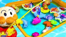 アンパンマン おもちゃ お風呂で魚釣りゲーム★トーマスの入浴剤バスボールで水遊び♪ブロックラボ バイキン城 ハンバーガー屋さん コキンちゃん ちいさなおもちゃがいっぱい！人気動画 連続再生