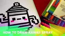 Handmade Pixel Art - How To Draw a Kawaii Spray by Garbi KW #pixelart