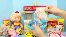 Giant Surprise Egg with PLAY DOH McDonalds Arch filled with Happy Meal Toys Barbie, Star Wars Toy