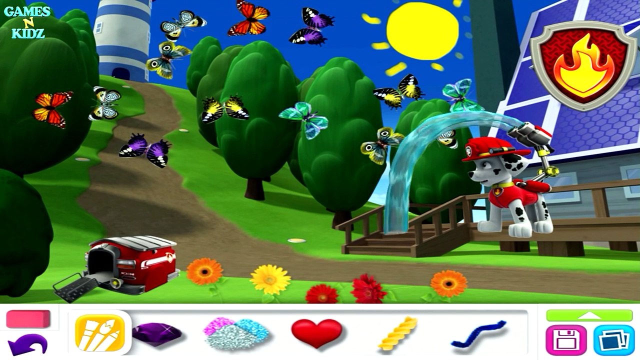 Paw Patrol: Draw & Play - Coloring With Marshall - Nick Jr App For Kids