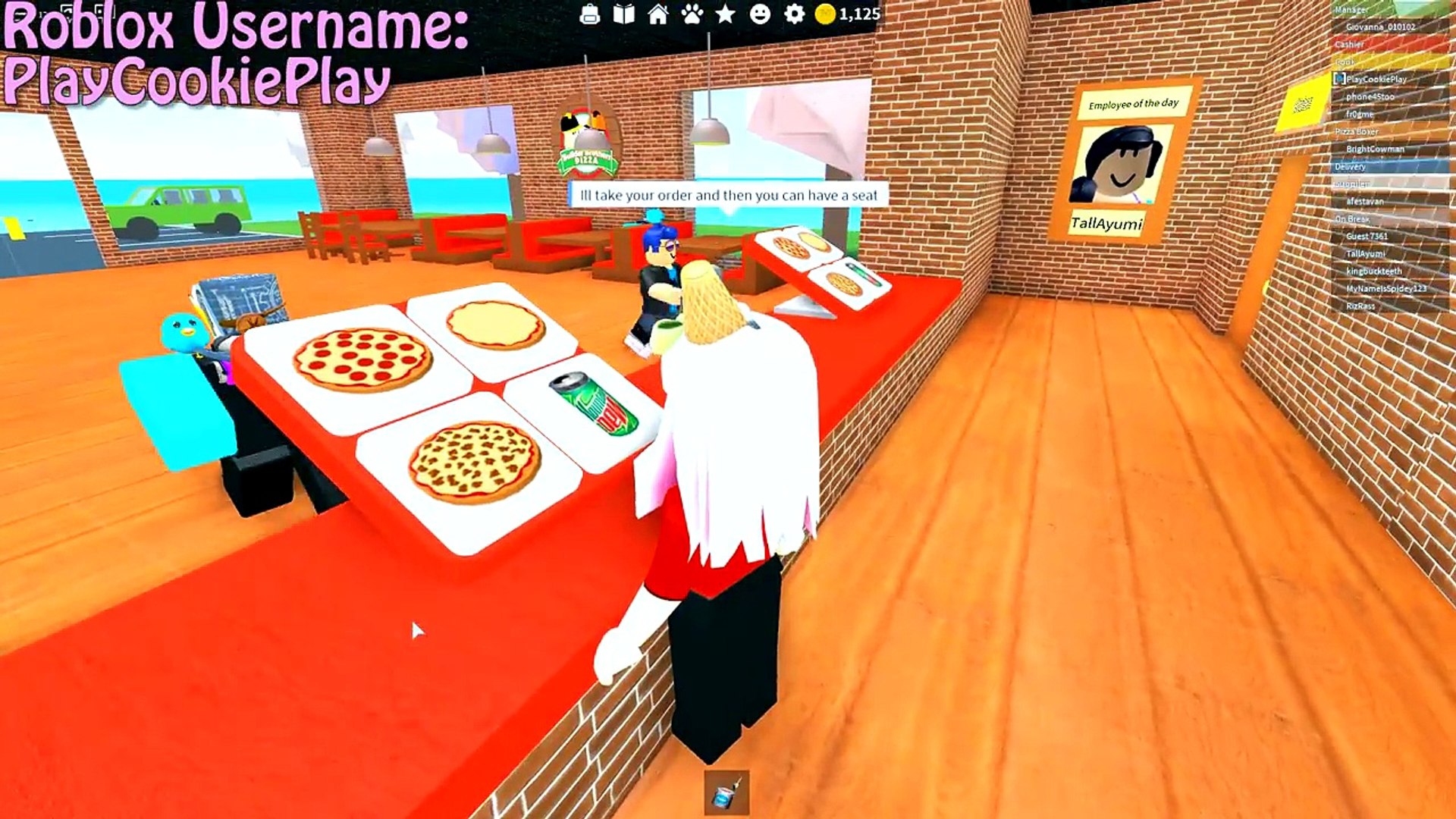 Cashier Work At A Pizza Place Restaurant Roblox Lets Play Online Games - 