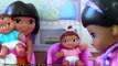 Dora a Aventureira leva os Gêmeos Twins ao médico peppa pig piscina com balinhas Jelly Beans