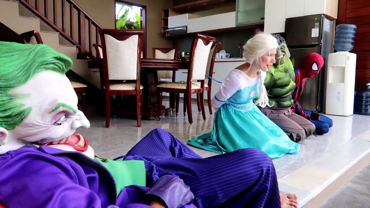 Spiderman Frozen Elsa Funny Prank Hulk Monkey Spiderman & Wolf Elsa Fun Superheroes In Real Life