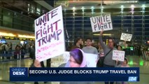 i24NEWS DESK | Second U.S. judge blocks Trump travel ban | Wednesday, October 18th 2017