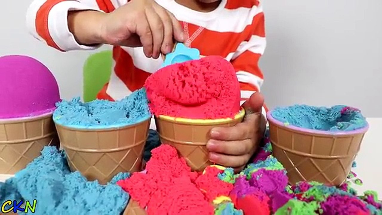 ICE CREAM Kinetic Sand Disney Cars 3 Surprise Toys Fun With Ckn Toys