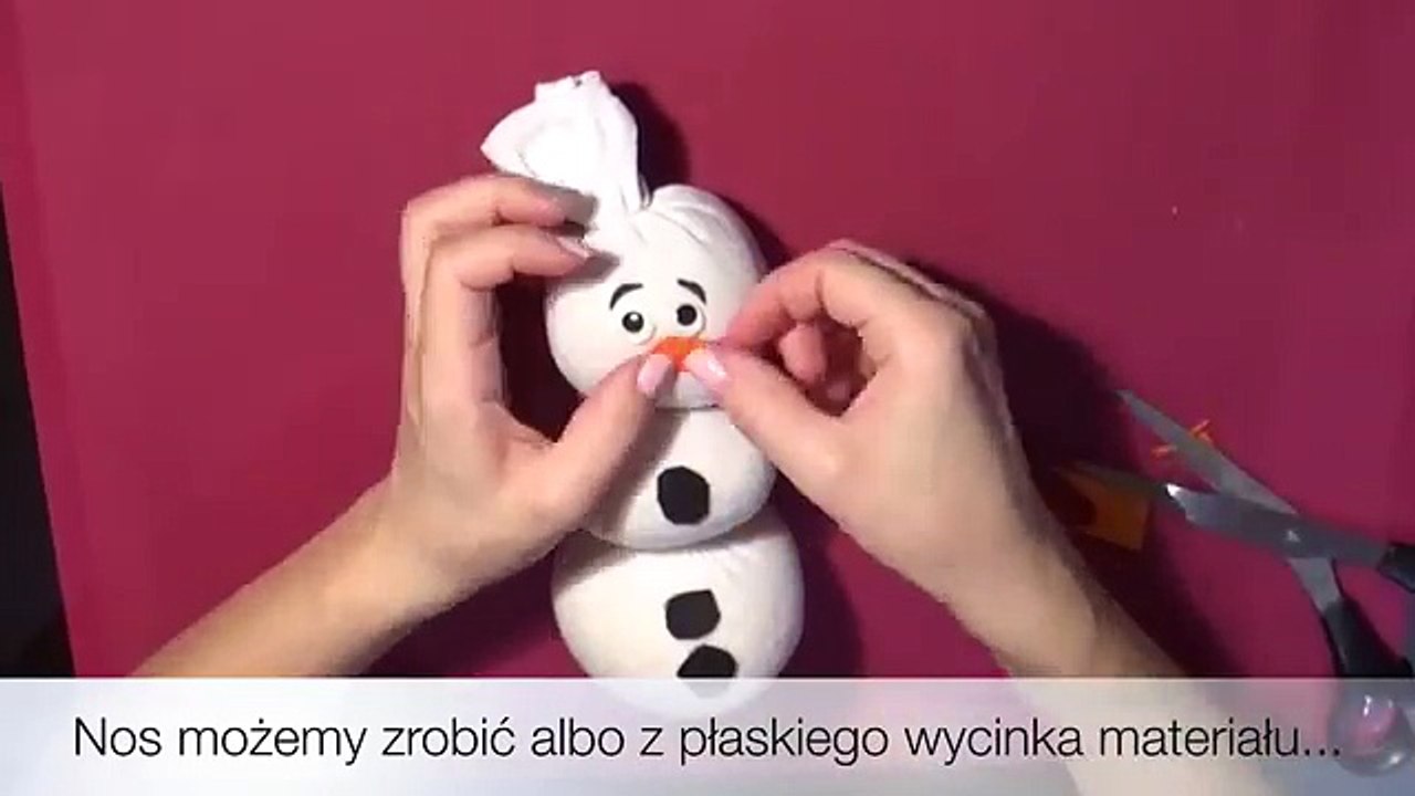 DIY - BAŁWANEK OLAF ZE SKARPETKI / SOCK - SNOWMAN OLAF