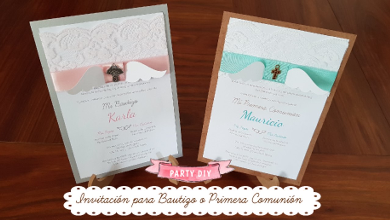 INVITACIÓN para Bautizo o Primera Comunión| Ideas DIY para fiestas