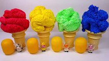 Play Foam Ice Cream Surprise Egg Peppa Pig Toys Learn Colors Finger Family Nursery Rhymes Cut Fruits