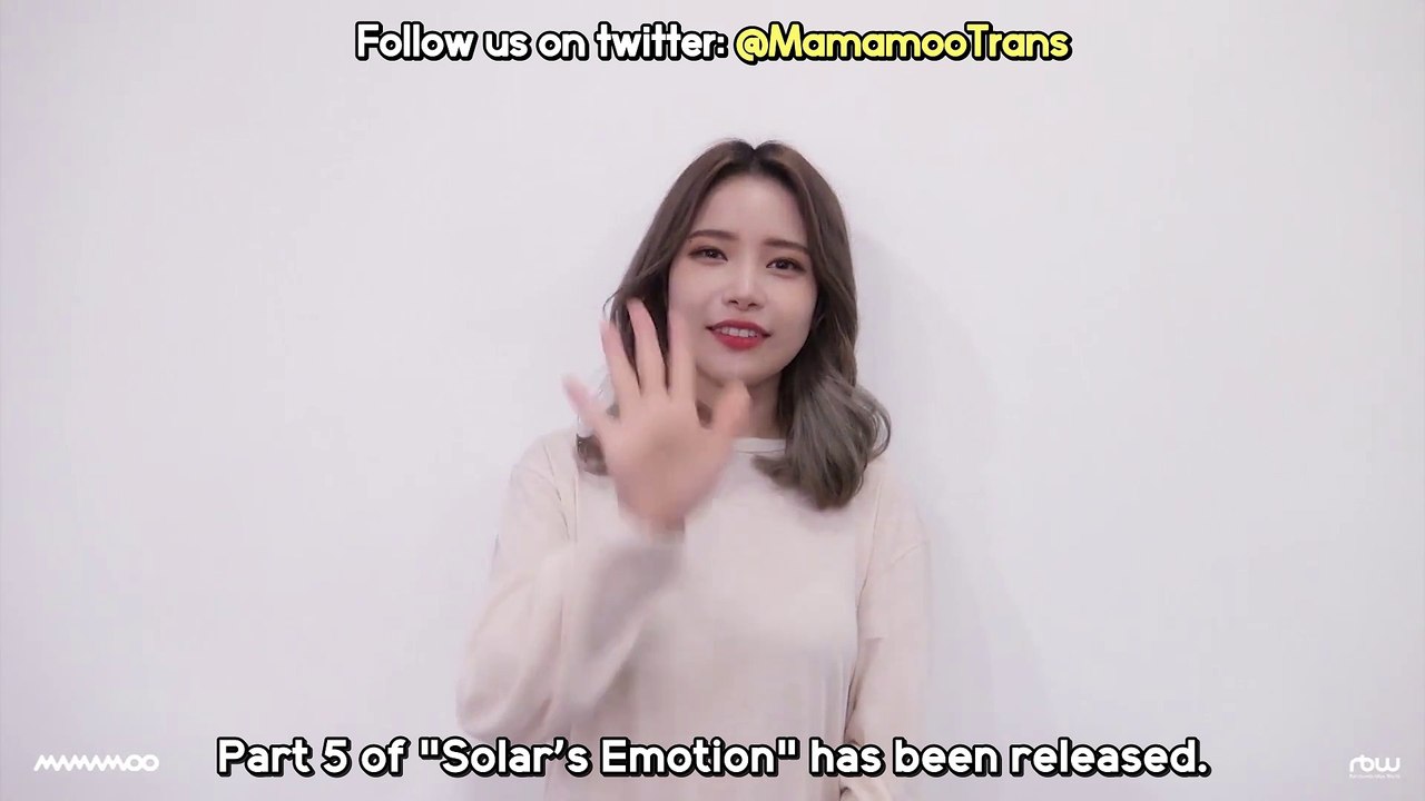 [ENG SUB] 171017 Solar's Emotion Release