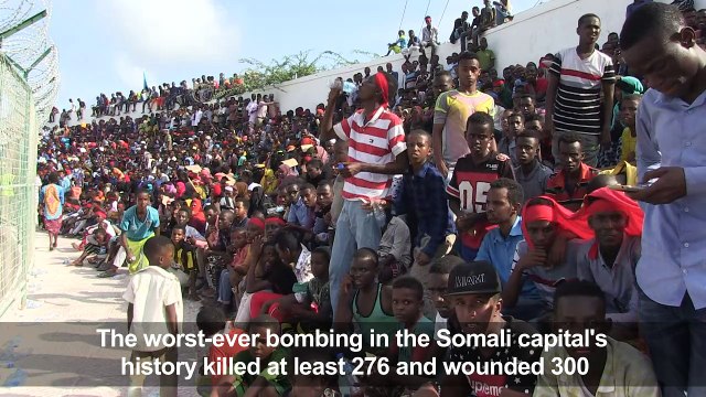 Thousands of Somalis march against Al-Shabaab in Mogadishu