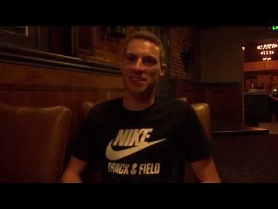 Clayton Murphy after winning the 800m and making his first Olympic team