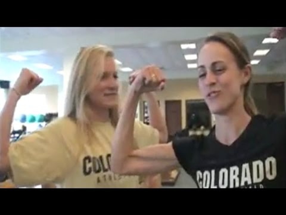 Jenny Simpson & Emma Coburn give a Colorado campus tour in 2008