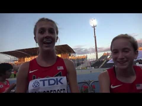 Katie Rainsberger and Kate Murphy after World juniors 3k, crazy year