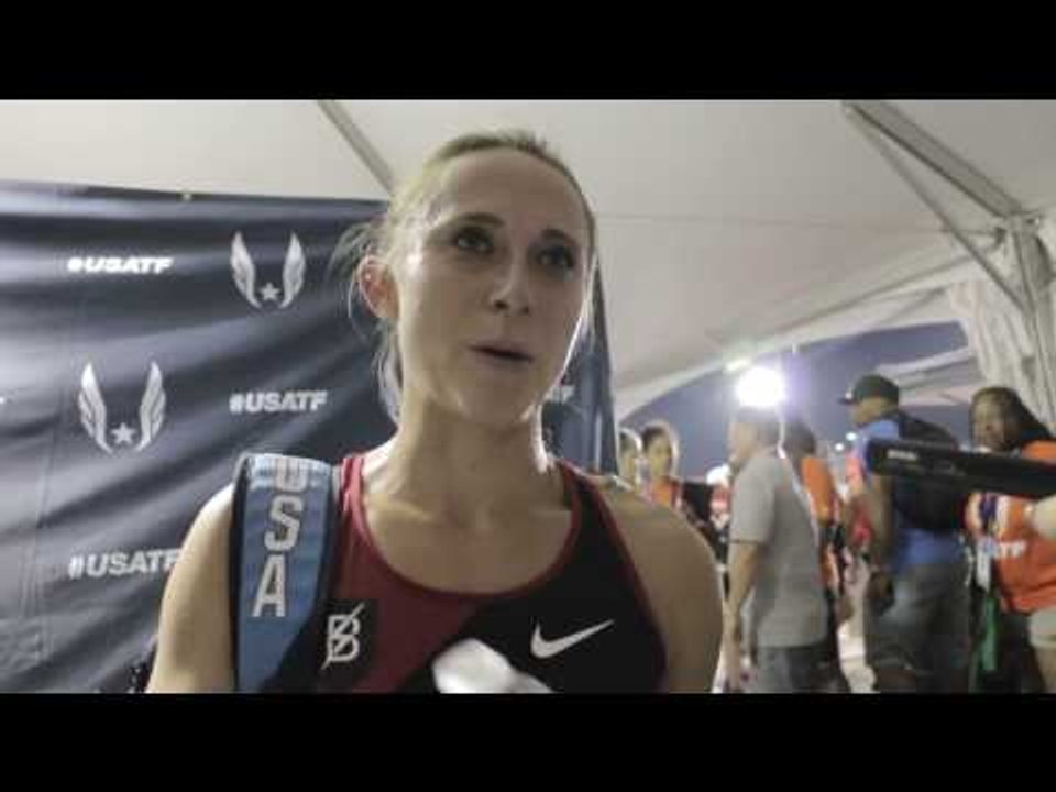 Shelby Houlihan after kicking down Shannon Rowbury and Molly Huddle to win 5K title