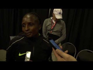 Olympic silver medalist Helen Obiri after winning the NBIGP 3K