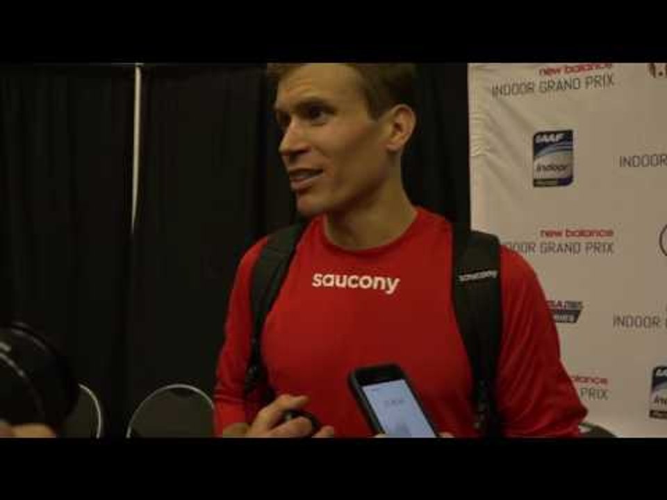 Ben True thinks this was the first time he raced on a banked track