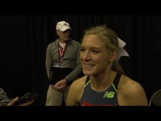 Emma Coburn after breaking her first world record